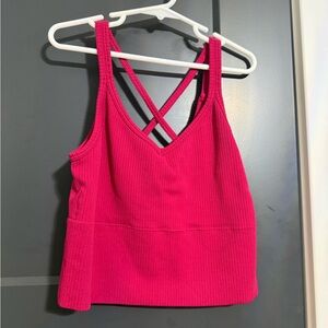 Freely - Pink Ribbed Tank Top